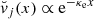 $$ \begin{aligned} {\breve{v}}_j(x) \propto {\mathrm{e}^{-{\kappa _{\rm e}}x}} \end{aligned} $$