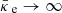 $ {{\bar{\kappa}_{\text{ e}}}}\to \infty $
