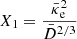 $$ \begin{aligned} X_1 = \dfrac{{\bar{\kappa }_{\rm e}}^2}{{\bar{D}}^{2/3}} \end{aligned} $$