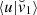 $ \langle{u}|{{\breve{v}}_1}\rangle $