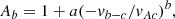 $$ \begin{aligned} A_b=1+a(-{ v}_{b-c}/{ v}_{Ac})^b, \end{aligned} $$