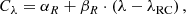 $$ \begin{aligned} C_\lambda = \alpha _R + \beta _R\cdot \left(\lambda - \lambda _{\rm RC}\right), \end{aligned} $$