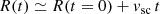 $$ \begin{aligned} R(t) \simeq R(t = 0) + v_{\rm sc}\,t \end{aligned} $$