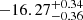 $ -16.27_{-0.36}^{+0.34}\, $