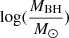 $ \log(\frac{M_{\mathrm{BH}}}{M_{\odot}}) $