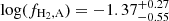 $ \log(f_{\mathrm{H_2, A}}) =-1.37^{+0.27}_{-0.55} $