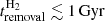 $ t^{\mathrm{H}_2}_{\mathrm{removal}} \lesssim 1\, \rm Gyr $