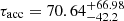 $ \tau_{\mathrm{acc}}=70.64^{+66.98}_{-42.2} $