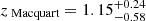 $ z_{\text{ Macquart}}=1.15^{+0.24}_{-0.58} $