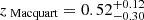 $ z_{\text{ Macquart}} = 0.52^{+0.12}_{-0.30} $