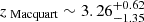 $ z_{\text{ Macquart}}\sim3.26^{+0.62}_{-1.35} $