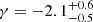 $ \gamma=-2.1^{+0.6}_{-0.5} $