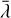 $\[\bar{\lambda}\]$