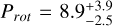 ${P_{rot}} = 8.9_{ - 2.5}^{ + 3.9}$