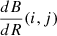 $ \frac{dB}{dR}(i,j) $