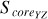 ${S_{core{{\rm{}}_{YZ}}}}$