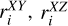 $r_i^{XY},r_i^{XZ}$
