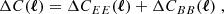 $$ \begin{aligned} \Delta C({\boldsymbol{\ell }}) = \Delta C_{EE}({\boldsymbol{\ell }}) + \Delta C_{BB}({\boldsymbol{\ell }})\;, \end{aligned} $$