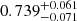 $ 0.739_{-0.071}^{+0.061} $