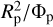 $R_{\rm{p}}^2/{\Phi _{\rm{p}}}$