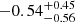 $ -0.54^{+0.45}_{-0.56} $