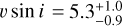 $v\sin i = 5.3_{ - 0.9}^{ + 1.0}$