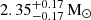 $ 2.35^{+0.17}_{-0.17}\,\mathrm{M}_\odot $