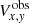 $ V^{\mathrm{obs}}_{x,\mathit{y}} $