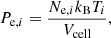 $$ \begin{aligned} P_{\mathrm{e}, i}&= \frac{N_{\mathrm{e},i} k_{\rm B} T_i}{V_{\mathrm{cell} }},\end{aligned} $$