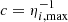 $ c = \eta_{i,\mathrm{max}}^{-1} $