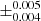 $ \pm^{0.005}_{0.004} $