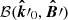 $ \mathcal{B}(\boldsymbol{\hat{k}}\prime_0,\boldsymbol{\hat{B}}\prime) $