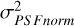 $\sigma _{PS{\rm{ }}Fnorm{\rm{ }}}^2$