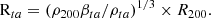 $$ \begin{aligned} \mathrm {R}_{ta} = \left( \rho _{200} \beta _{ta} /\rho _{ta} \right)^{1/3} \times R_{200}. \end{aligned} $$