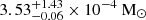 $ 3.53^{+1.43}_{-0.06} \times10^{-4}~\mathrm{M_{\odot}} $