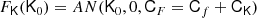 $$ \begin{aligned} F_\mathsf{K }(\mathsf K _0)&= A N(\mathsf K _0, 0, \mathsf C _F = \mathsf C _{f} + \mathsf C _\mathsf{K })\end{aligned} $$