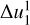 ${\rm{\Delta }}u_1^1$
