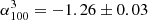 $ \alpha^{3}_{100} = -1.26 \pm 0.03 $