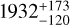 $\[1932_{-120}^{+173}\]$