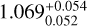 $\[1.069_{0.052}^{+0.054}\]$