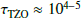$ \tau_\mathrm{T\dot{Z}O} \approx 10^{4{-}5} $