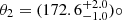 $ \theta_2=(172.6_{-1.0}^{+2.0})\circ $