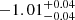 $ -1.01^{+0.04}_{-0.04} $