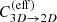 $ C_{3D \rightarrow 2D}^{(\mathrm{eff})} $