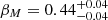 $ \beta_M = 0.44^{+0.04}_{-0.04} $