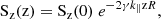 $$ \begin{aligned} \mathrm{S_z (z)=S_z (0)} ~e^{-2\gamma k_{\parallel }\mathrm{z} R} , \end{aligned} $$