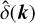 $\hat \delta (k)$