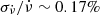 $ \sigma_{\dot\nu} / \dot\nu\sim 0.17\% $