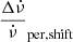 $ \frac{\Delta\dot\nu}{\dot\nu}_{\mathrm{per,shift}} $