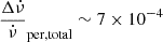 $ \frac{\Delta\dot\nu}{\dot\nu}_{\mathrm{per,total}} \sim 7\times10^{-4} $